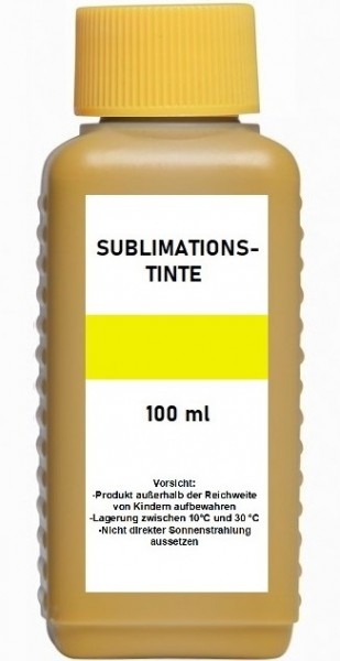 100 ml Sublimationstinte yellow - für Epson, Ricoh, Mutoh, Mimaki, Roland...