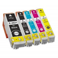 Kompatibles Druckerpatronen-Set wie Epson T2621 & T2631, T2632, T2633, T2634, T26XL, T2636 Kompatibles Druckerpatronen-Set wie Epson T2621 & T2631, T2632, T2633, T2634, T26XL, T2636