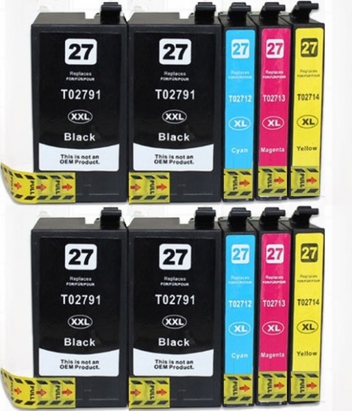 10 kompatible Druckerpatronen Epson T2791 &amp; T2712, T2713, T2714, T27XL