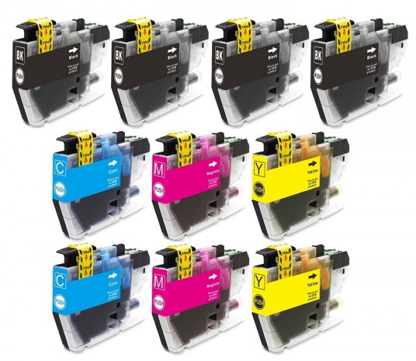 10 kompatible Druckerpatronen Brother LC-3213 Black, Cyan, Magenta, Yellow