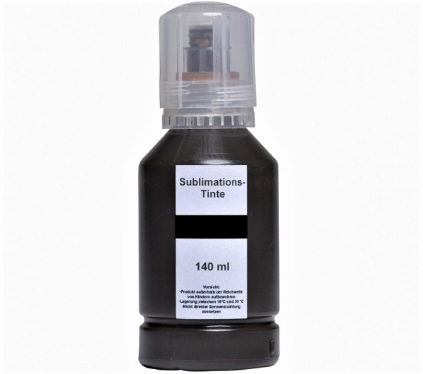 140 ml Dye Sublimationstinte black für Epson Ecotank 101, 102, 103, 104, 105, 106, 113, 114